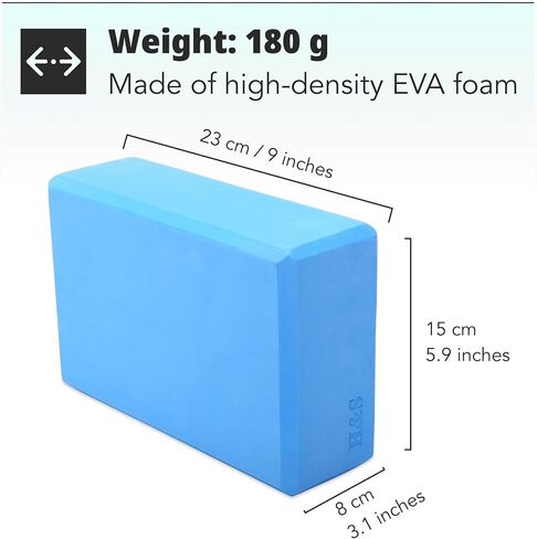 مكعبات اليوجا للجنسين من H&S YOGABLOCK ، أزرق/أرجواني، 23×15×8سم in Saudi Arabia
