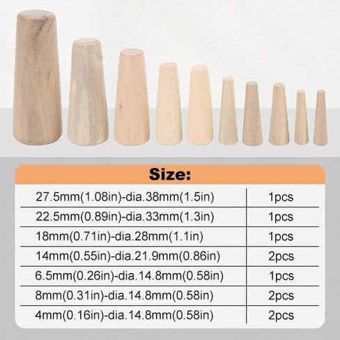 10 قطع من المقابس الخشبية المخروطية المدببة البحرية من خلال هيكل الطوارئ من الخشب الناعم، ومقابس ثقب الجيب، ومقابس خشبية من درجة الطلاء، وسدادة الصرف، مناسبة لليخوت والقوارب وقوارب الصيد in Kuwait
