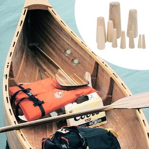 10 قطع من المقابس الخشبية المخروطية المدببة البحرية من خلال هيكل الطوارئ من الخشب الناعم، ومقابس ثقب الجيب، ومقابس خشبية من درجة الطلاء، وسدادة الصرف، مناسبة لليخوت والقوارب وقوارب الصيد in Kuwait