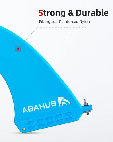 Abahub 8'' SUP Single Center Fin with 1 No Tool Fin Screw, Fiberglass Reinforeced 8 inch SUP Replacement Fins for Surfboard, Stand-up Paddle Board, Longboard, Black/Blue/White in Kuwait