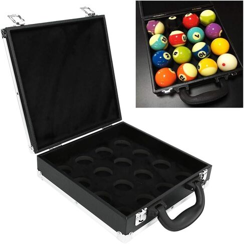 Billiard Balls Storage Case, with 2 Stainless Steel Latches Portable Billiard Balls Box for Billiard Balls Storage for American Billiards in Saudi Arabia