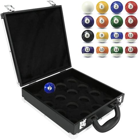 Billiard Balls Storage Case, with 2 Stainless Steel Latches Portable Billiard Balls Box for Billiard Balls Storage for American Billiards in Saudi Arabia