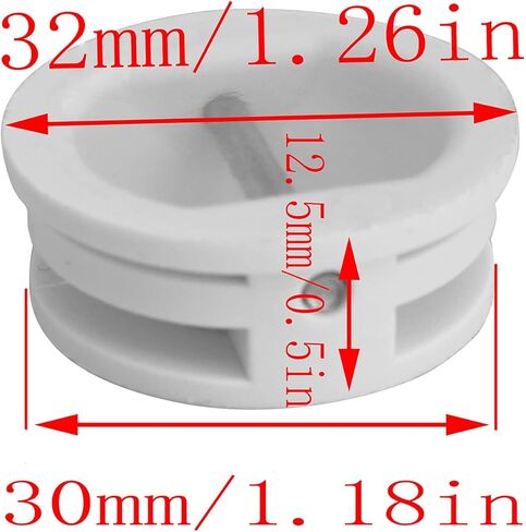LQ الصناعية ركوب الأمواج سلسلة قابس 2 قطعة 30 × 12.5 مم/1.18 × 0.5 بوصة لوح ركوب الأمواج سلسلة طويلة قابس قارب قابس بلاستيكي مستدير مجلس كوب أبيض in Kuwait