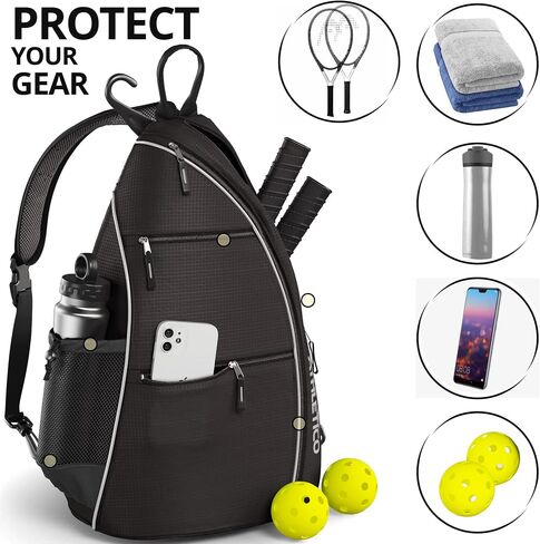 حقيبة Athletico Sling - حقيبة ظهر طويلة تمر بالجسم لكرة البيسبول والتنس وكرة المضرب والسفر للرجال والنساء in Kuwait