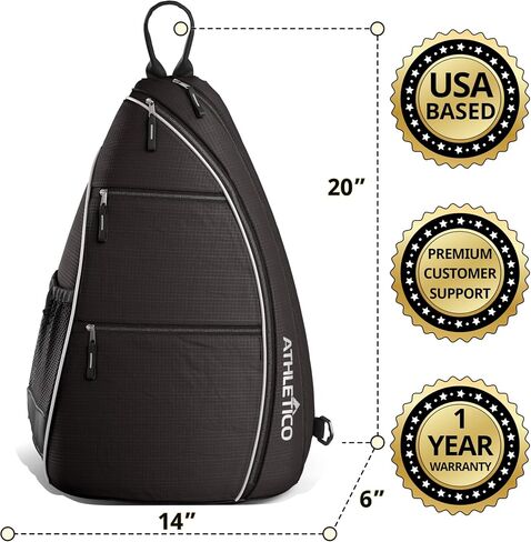 حقيبة Athletico Sling - حقيبة ظهر طويلة تمر بالجسم لكرة البيسبول والتنس وكرة المضرب والسفر للرجال والنساء in Kuwait