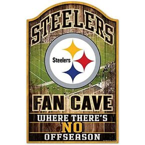 Pittsburgh Steelers Fan Cave Wood Sign in Saudi Arabia
