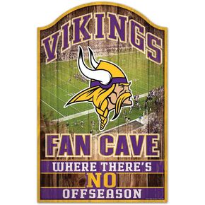 لافتة خشبية Wincraft NFL Minnesota Vikings 05504013، 11 بوصة × 17 بوصة، سوداء in Saudi Arabia