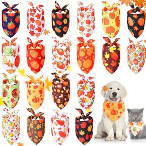 20 قطعة من عصابات الكلاب الخريفية السائبة لعيد الهالوين وعيد الشكر وعصابات الكلاب على شكل قرع تركيا مثلثة ومرايل قابلة للتعديل وشاح للحيوانات الأليفة ومنديل للعطلات للكلاب الصغيرة والمتوسطة والكبيرة والبنات الصبية (نمط اليقطين) in Kuwait