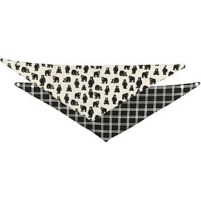 Lazy One Reversible Dog Bandana, Cute Accessories for Pets (X-Small/Small, Family Bear)