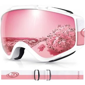 findway Ski Goggles OTG - Over Glasses Snow/Snowboard Goggles for Men, Women & Youth - 100% UV Protection