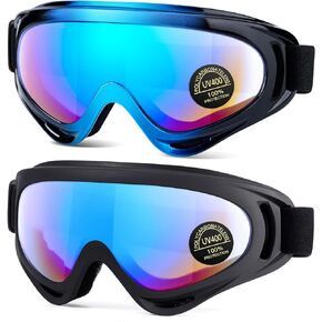 MAMBAOUT 2-Pack Snow Ski Goggles, Snowboard Goggles for Men, Women, Youth, Kids, Boys or Girls