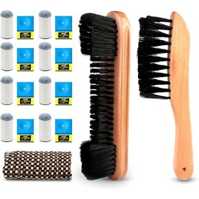 جوتيدا مجموعة فرش طاولة البلياردو مكونة من 5 قطع، ادوات تنظيف فرشاة طاولة البلياردو مع 8 مكعبات طباشير من القماش و8 رؤوس عصا بلياردو سهلة الارتداء لمجموعة خشبية من ملحقات البلياردو in Kuwait