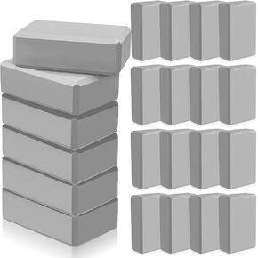 Outus 20 Pcs Yoga Blocks Bulk 9 x 6 x 3 Inch High Density Foam Yoga Bricks Yoga Foam Blocks to Improve Strength Flexibility Balance Soft Non Slip Gymnastic Blocks for Yoga Sports