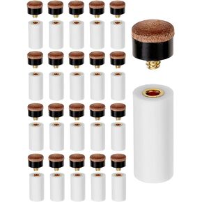 Kenkio 40 Pieces 12mm Cue Tips Pool Billiard Cues Tips Replacement with Pool Cue Stick Ferrules for Snooker in Kuwait