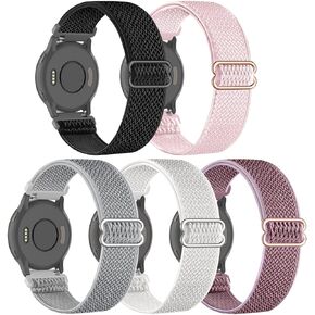 5 عبوات من أحزمة ساعات النايلون القابلة للتمدد المتوافقة مع Garmin Venu 2S/Vivoactive 4S/Venu 3S/Vivomove 3S، أشرطة مطاطية قابلة للتعديل بحلقة 18 مم لـ Garmin Forerunner 265S/255S/255S Music Women Men in Kuwait