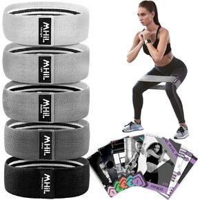 Resistance Bands for Working Out Women - 5 Booty Bands for Women and Men Best Exercise Bands, Workout Bands for Workout Legs Butt Glute - Gym Fitness Fabric Bands Set for Home with Training Guide