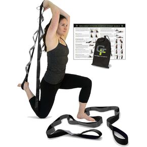 Gradient Fitness Stretching Strap for Physical Therapy, 12 Multi-Loop Stretch Strap 1.5" W x 8' L, Neoprene Handles, Physical Therapy Equipment, Yoga Straps for Stretching, Leg Stretcher. in Kuwait