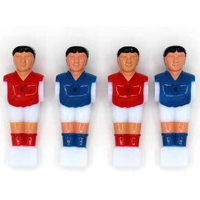 Kisangel 4Pcs Foosball Table Men Replacement Table Soccer Player Foosball Replacement Parts (2pcs Red and 2pcs Blue)
