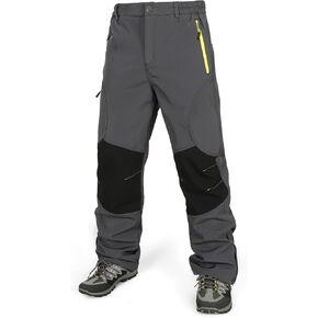 Mens Ski Snow Waterproof Softshell Outdoor Hiking Velour Lined with Zipper Bottom Leg in Saudi Arabia