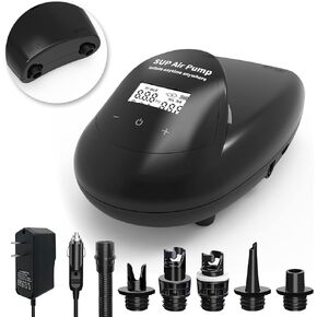 مضخة هواء TONSIM 20PSI SUP، موصل سيارة قابل لإعادة الشحن / 12 فولت تيار مستمر، تضخم مزدوج المرحلة وميزة الإيقاف التلقائي، وظيفة الانكماش، مضخة هواء للوحة التجديف الوقوف، قوارب الكاياك، قارب قابل للنفخ in Kuwait