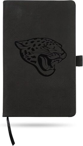 Rico Industries NFL Jacksonville Jaguars Black Laser Engraved Small Notepad Jounral/Notepad 8.25" x 5.25"- Office Accessory in Saudi Arabia