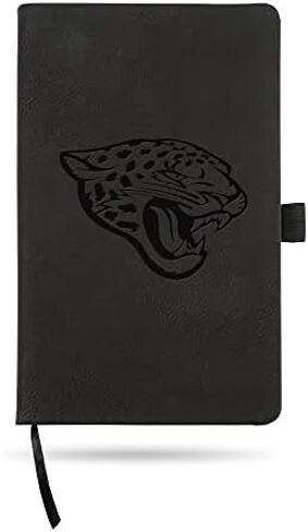 Rico Industries NFL Jacksonville Jaguars Black Laser Engraved Small Notepad Jounral/Notepad 8.25" x 5.25"- Office Accessory in Saudi Arabia