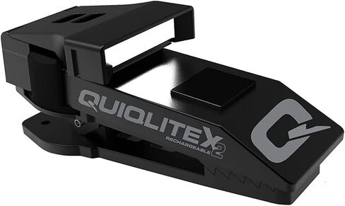 QUIQLITEX2 مصباح جيب LED تكتيكي أحمر/أبيض بدون استخدام اليدين، 20-200 لومن، غطاء من الألومنيوم (قابل لإعادة الشحن عبر USB) in Kuwait