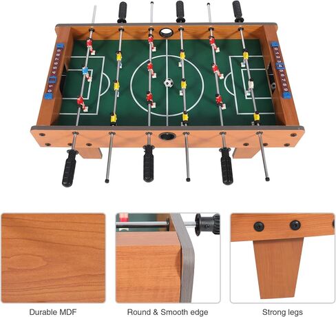 RedSwing Tabletop 20"/27"/49" Foosball Table, Wooden Mini Football Table Game for Kids Adults, Portable Indoor Table Top Soccer Set, Easy to Assemble in Kuwait