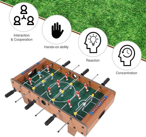 RedSwing Tabletop 20"/27"/49" Foosball Table, Wooden Mini Football Table Game for Kids Adults, Portable Indoor Table Top Soccer Set, Easy to Assemble in Kuwait