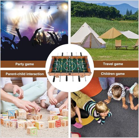 RedSwing Tabletop 20"/27"/49" Foosball Table, Wooden Mini Football Table Game for Kids Adults, Portable Indoor Table Top Soccer Set, Easy to Assemble in Kuwait