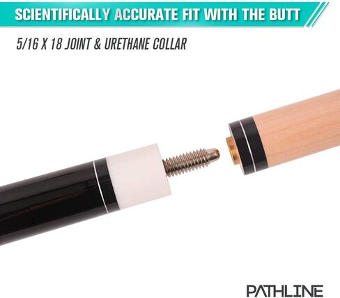Pathline Pool Cue Stick - 58 inch Canadian Maple Billiard Pool Stick in Kuwait