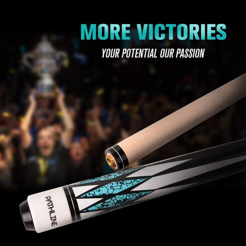 Pathline Pool Cue Stick - 58 inch Canadian Maple Billiard Pool Stick in Kuwait