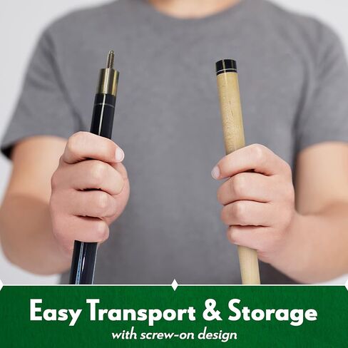 مجموعة عصا البلياردو ISZY المكونة من 4 قطع. قطعتان من العصي المصنوعة من الخشب الصلب وخشب القيقب الكندي في 4 ملحقات بلياردو in Kuwait