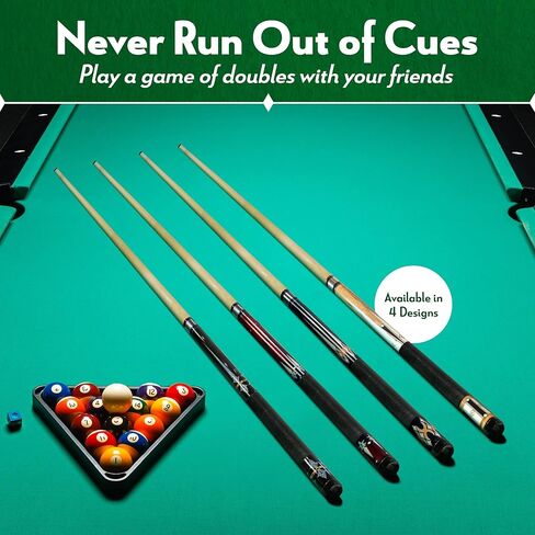 مجموعة عصا البلياردو ISZY المكونة من 4 قطع. قطعتان من العصي المصنوعة من الخشب الصلب وخشب القيقب الكندي في 4 ملحقات بلياردو in Kuwait