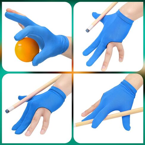 Libima 60 Pcs Billiard Pool Gloves 3 Fingers Billiard Gloves Left and Right Hand Billiard Gloves Universal Cue Sports Gloves for Women Men Billiard Shooters Accessories in Kuwait
