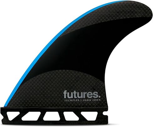 Futures Fins - JJ-2 SMALLTECHFLEX Thruster - Black/NEON Blue in Saudi Arabia