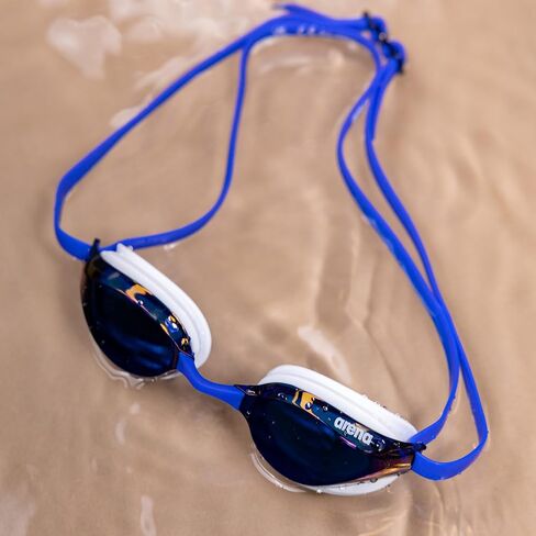 Arena Unisex Python Racing Swim Goggles for Men and Women Anti-Fog No Leak Max Comfort Dual Strap, Mirror/Non-Mirror Lens in Kuwait