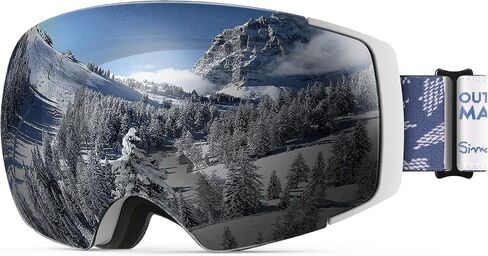 نظارات OutdoorMaster Ski Goggles PRO - بدون إطار، عدسة قابلة للتبديل، نظارات حماية 100% من الأشعة فوق البنفسجية 400 للرجال والنساء in Kuwait