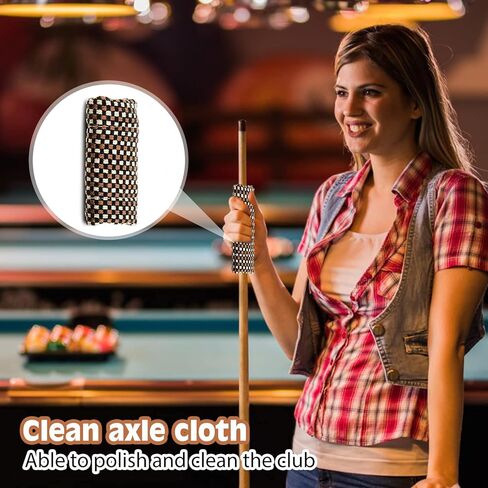 جوتيدا مجموعة فرش طاولة البلياردو مكونة من 5 قطع، ادوات تنظيف فرشاة طاولة البلياردو مع 8 مكعبات طباشير من القماش و8 رؤوس عصا بلياردو سهلة الارتداء لمجموعة خشبية من ملحقات البلياردو in Kuwait