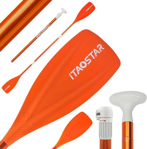 Paddle Board Paddle Detachable, Stand Up Paddle for Adults with Double Locks, Kayak Paddle Adjustable with Glass Fiber Blade, Floating Paddle Board Oar with Lightweight in Kuwait