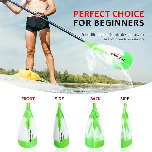 Overmont Aluminum Alloy SUP Paddle - 3 Piece Adjustable Stand Up Paddleboard in Kuwait