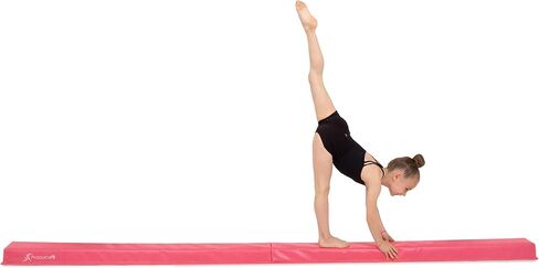 ProsourceFit Gymnastics Balance Beam for Kids, 9ft Long Firm Folding Floor Beam with Non-Slip 4-inch Wide Surface for Safe Gymnastics Practice at Home or Gym in Kuwait