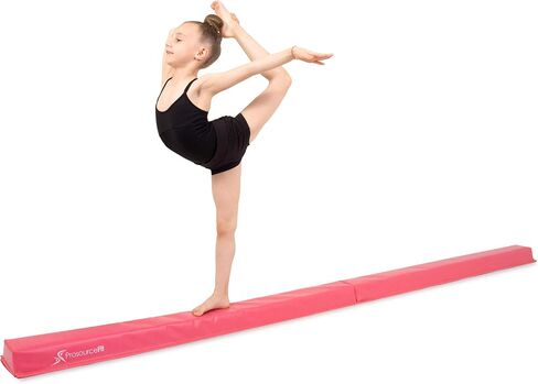 ProsourceFit Gymnastics Balance Beam for Kids, 9ft Long Firm Folding Floor Beam with Non-Slip 4-inch Wide Surface for Safe Gymnastics Practice at Home or Gym in Kuwait