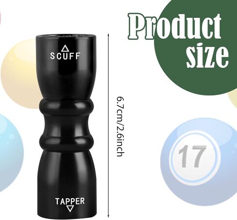 Thinp Pool Cue Tip Shaper, Pool Cue Accessories 3 in 1 Billiard Cue Stick Tip Tool Shaper/Scuffer/Aerator Billiards Accessories Stainless Steel Cue Tip Shaper Pool Stick Accessories (Black) in Saudi Arabia