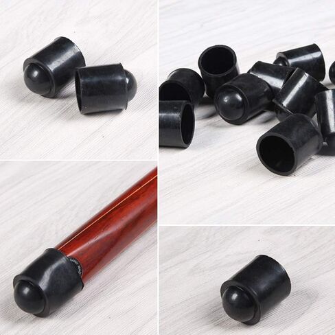 lasenersm 8 Pieces Billiard Cue Protector Snooker Billiards Pool Cue Bottom Protectors Shockproof Rubber Protective Cover for Snooker Billiards Pool Cue Black in Saudi Arabia