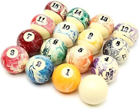 CUPPA Professional Pool Balls/Billiard Balls Set, Complete 16 Balls for Pool Tables in Kuwait