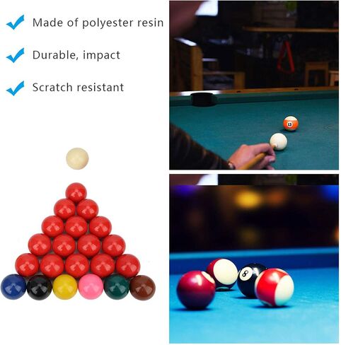 VGEBY Snooker Billiard Balls Standard Size Cue Balls 52.2mm / 2.1in 22Pcs Whole Set in Saudi Arabia