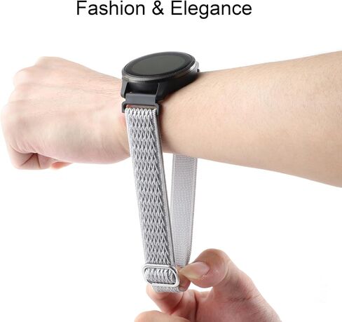 5 عبوات من أحزمة ساعات النايلون القابلة للتمدد المتوافقة مع Garmin Venu 2S/Vivoactive 4S/Venu 3S/Vivomove 3S، أشرطة مطاطية قابلة للتعديل بحلقة 18 مم لـ Garmin Forerunner 265S/255S/255S Music Women Men in Kuwait