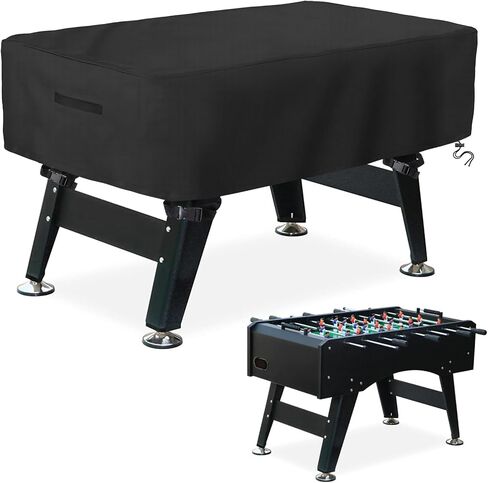 ايه كيه فيت غطاء طاولة كرة القدم، غطاء طاولة كرة قدم مقاوم للماء، مقاوم للرياح والغبار، حماية من الاشعة فوق البنفسجية، غطاء طاولة لكرسي القهوة في الفناء الخارجي / الداخلي/غرفة الالعاب (اسود) in Kuwait