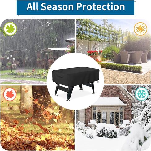 ايه كيه فيت غطاء طاولة كرة القدم، غطاء طاولة كرة قدم مقاوم للماء، مقاوم للرياح والغبار، حماية من الاشعة فوق البنفسجية، غطاء طاولة لكرسي القهوة في الفناء الخارجي / الداخلي/غرفة الالعاب (اسود) in Kuwait